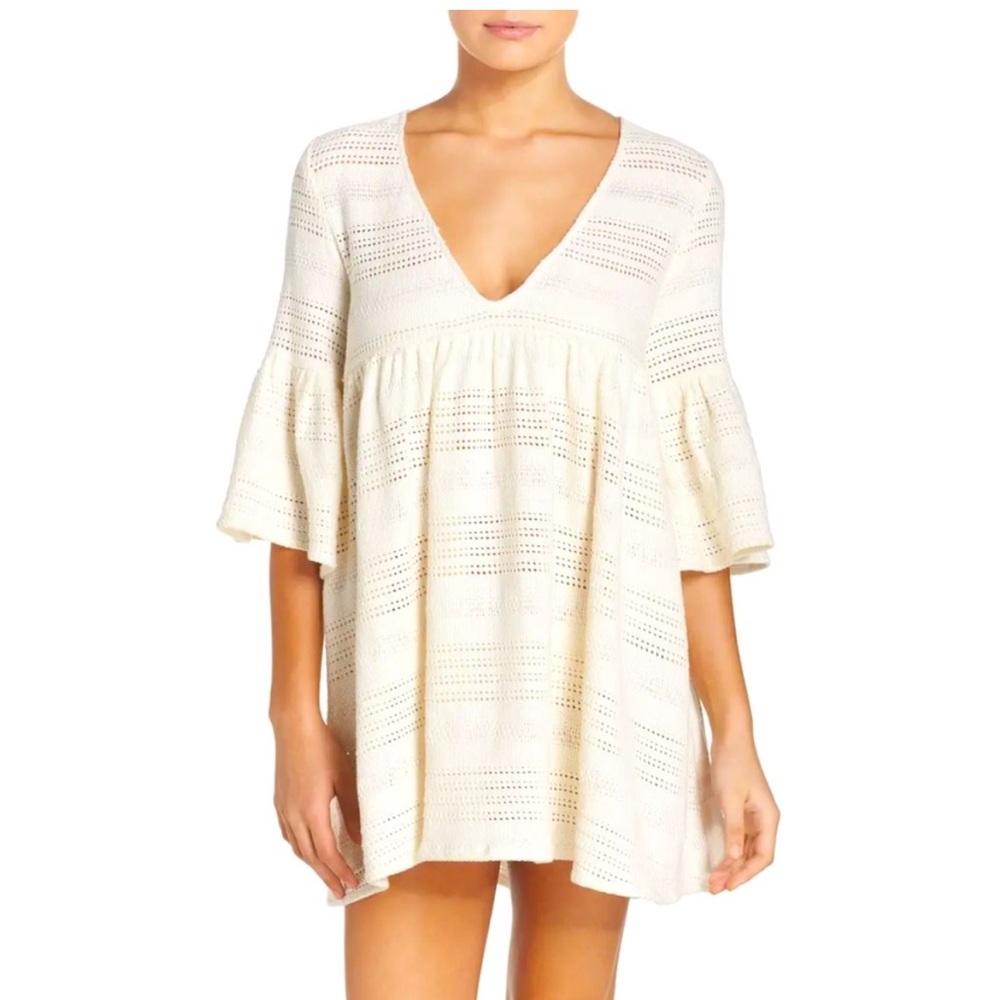 Mara Hoffman Swim Crochet Cover-up Mini Dress size Small